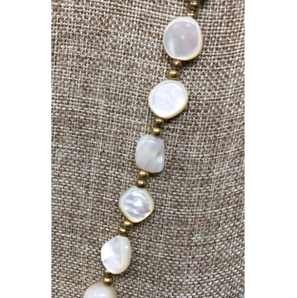 Vintage Chunky Balamuti Mother of Pearl Necklace 30" - Picture 5 of 6